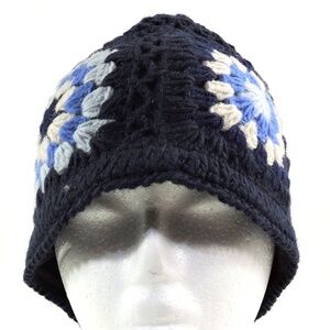 KUSAN WOMEN'S BLUE WOOL COMFORT WINTER HAT